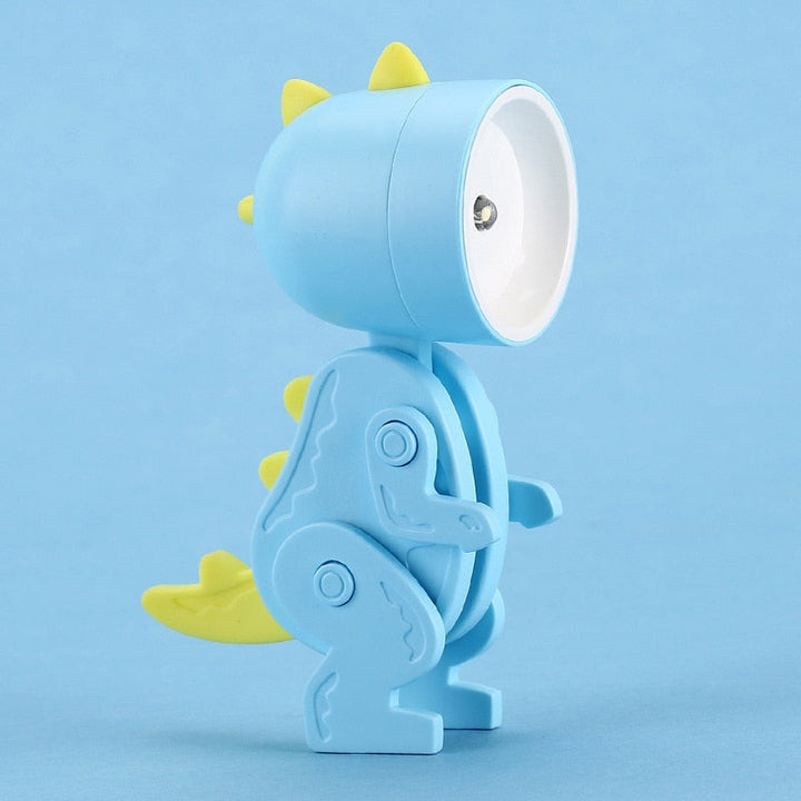 Cute dinosaur night light, a safe nursery lamp and ambient bedside light for children's room comfort.