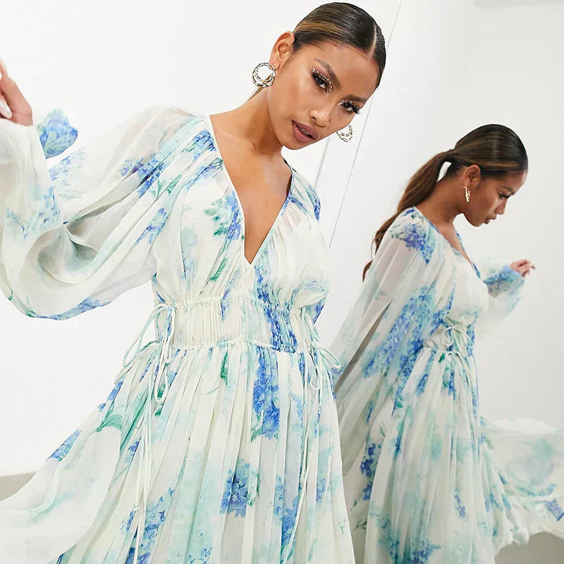 Women's Blue Maxi Dress