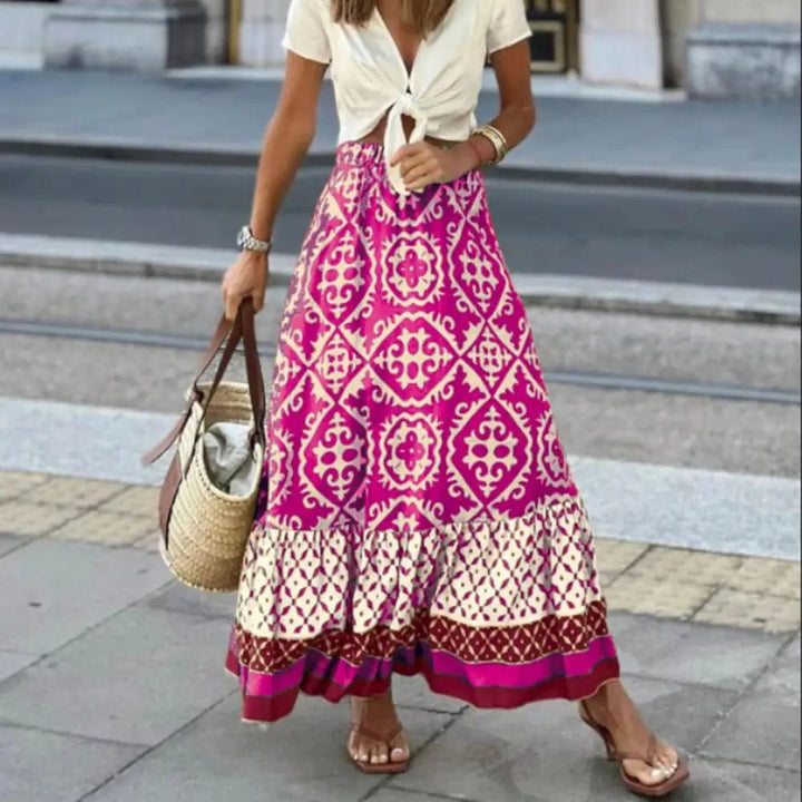 Women's Boho Maxi Skirt