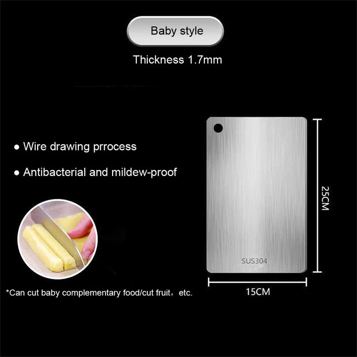 Angle view of the durable double-sided chopping board, promoting hygienic food prep & efficient kitchen use.