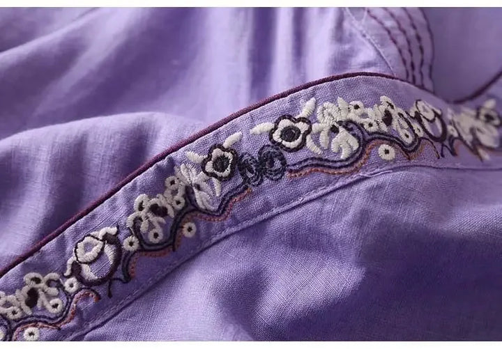 Lotus™ Relaxed Embroidered Blouse