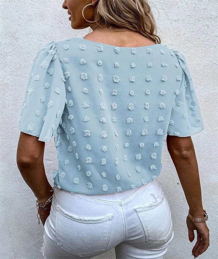 Women's 3D Floral Detail Blouse