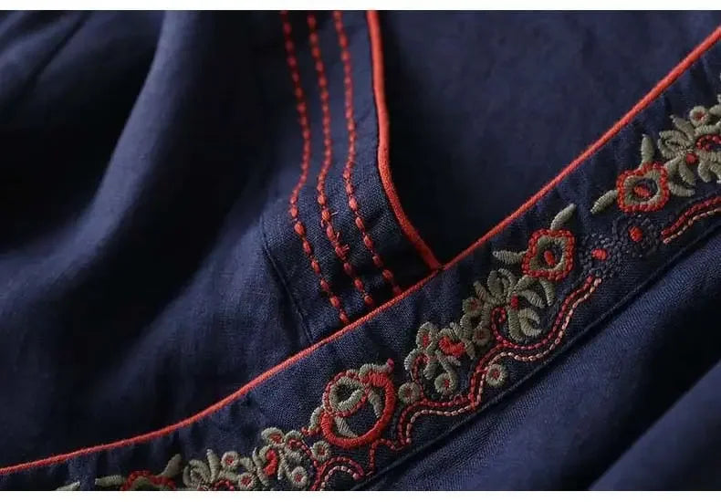 Lotus™ Relaxed Embroidered Blouse