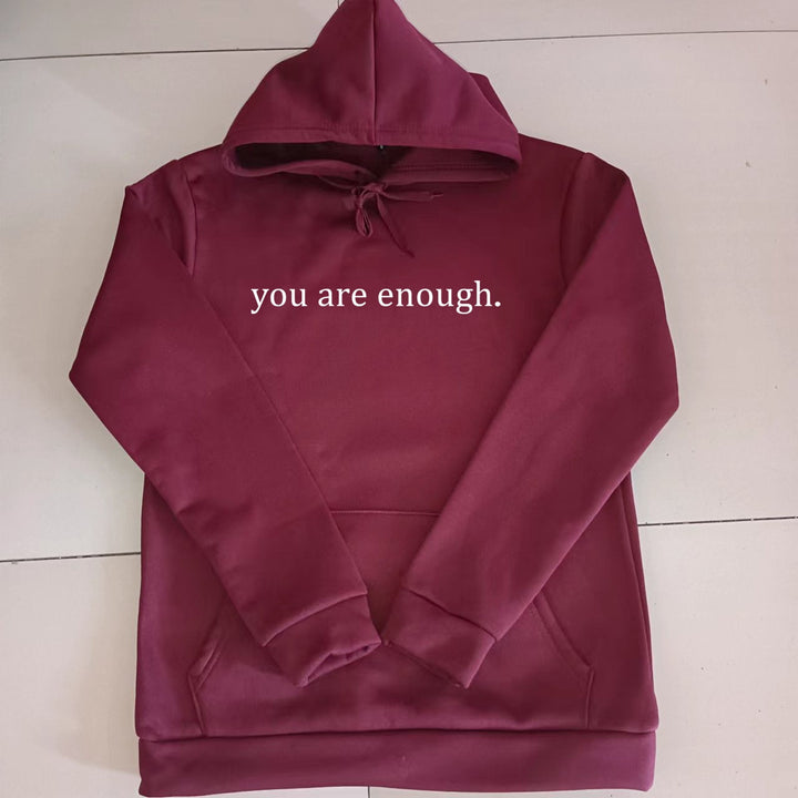 Women's 'Dear Person Behind Me' positive slogan hoodie. Comfortable graphic pullover, casual inspiring apparel.