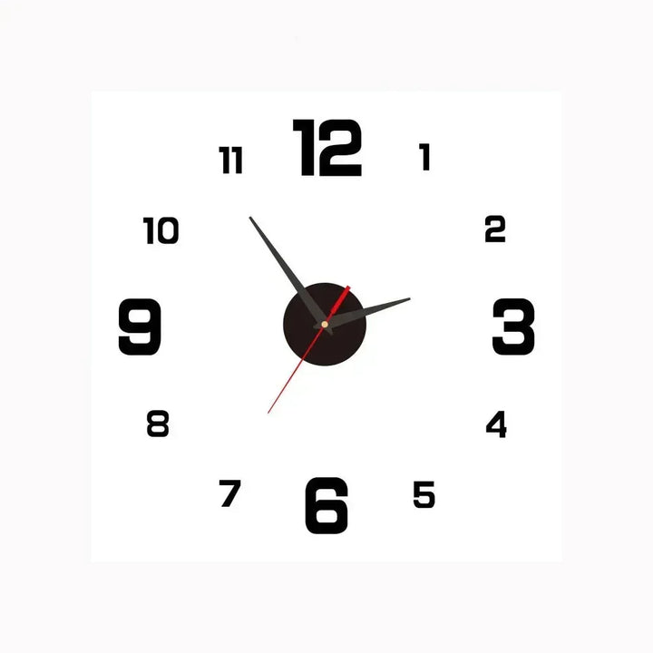 Stylish silent wall clock, a quiet decor piece for modern homes. Enhances living room or office ambiance.