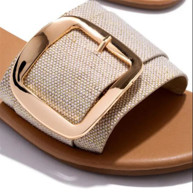 Women's Buckle Slide Sandals