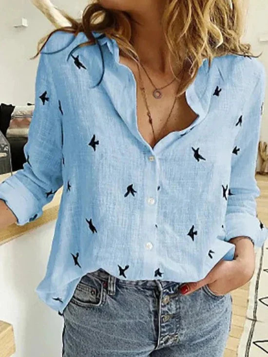 Women's Relaxed Linen Blend Shirt