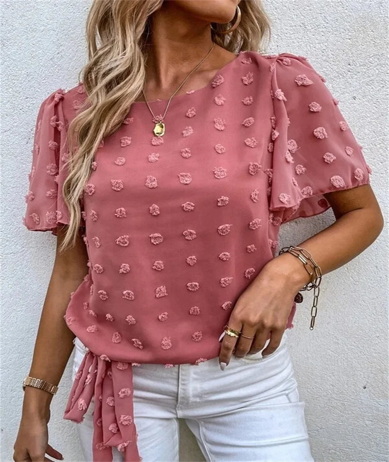 Women's 3D Floral Detail Blouse