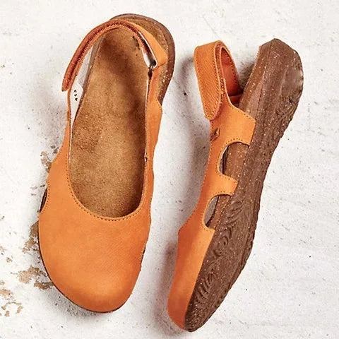 Non-slip women's OrthoComfort sandals, providing arch support for foot pain relief & comfort.