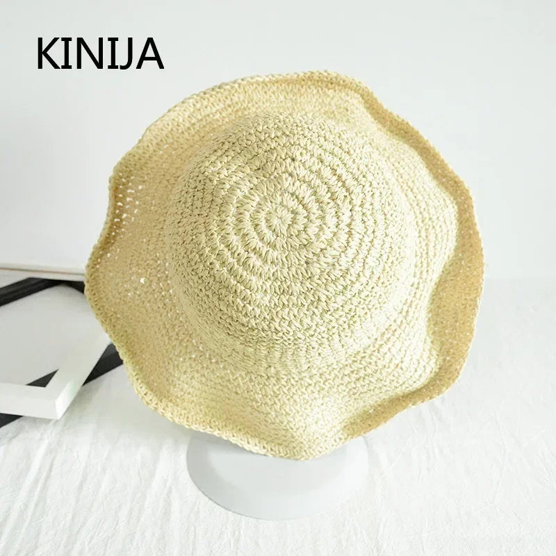 Women's Straw Beach Hat with Floppy Brim