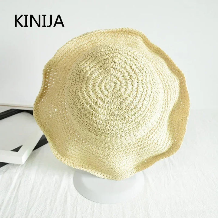 Women's Straw Beach Hat with Floppy Brim