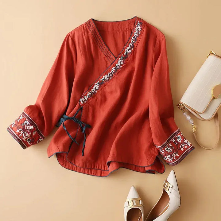 Lotus™ Relaxed Embroidered Blouse
