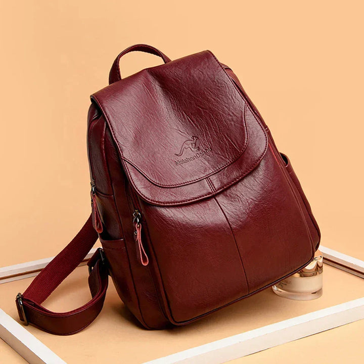Stylish black unisex everyday backpack, modern design for daily use.