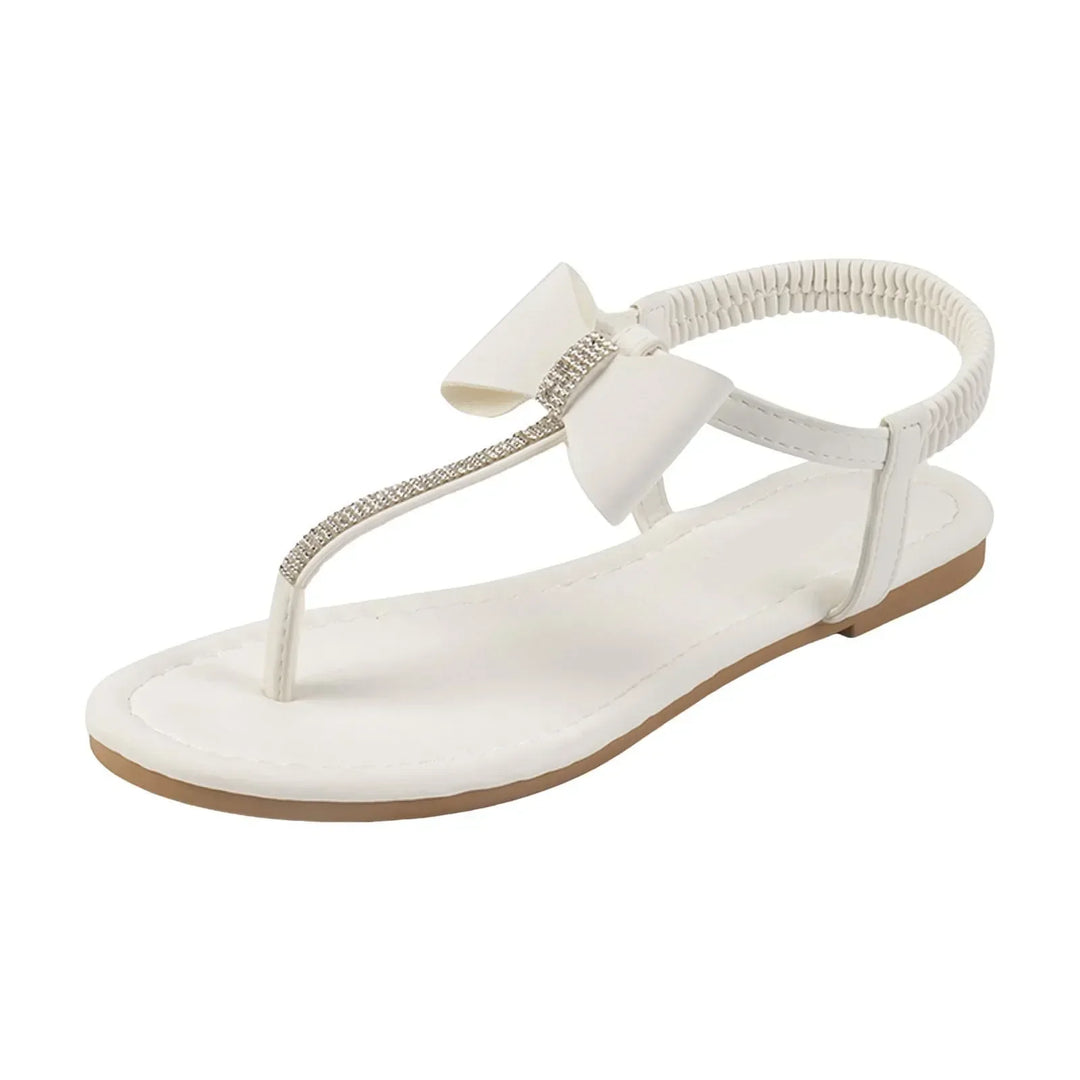 Rhinestone Bow Sandals