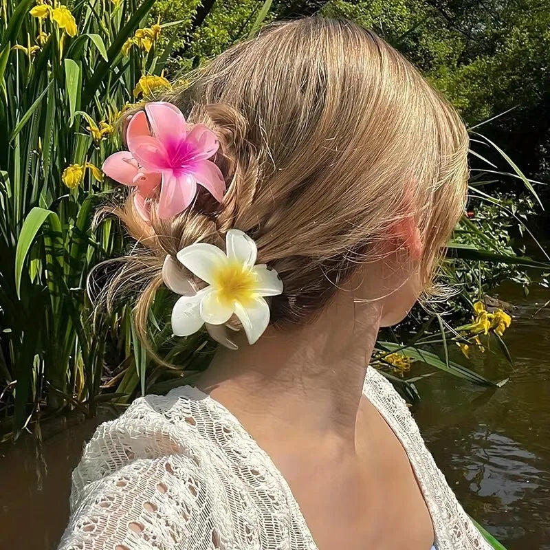Hawaiian Floral Hair Claw Clip