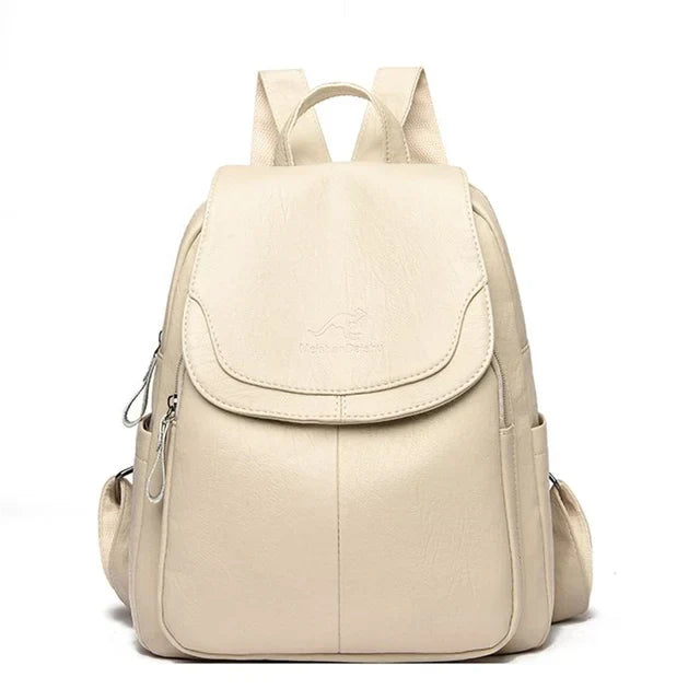 Young person wearing a stylish black everyday backpack, ideal for urban exploration.