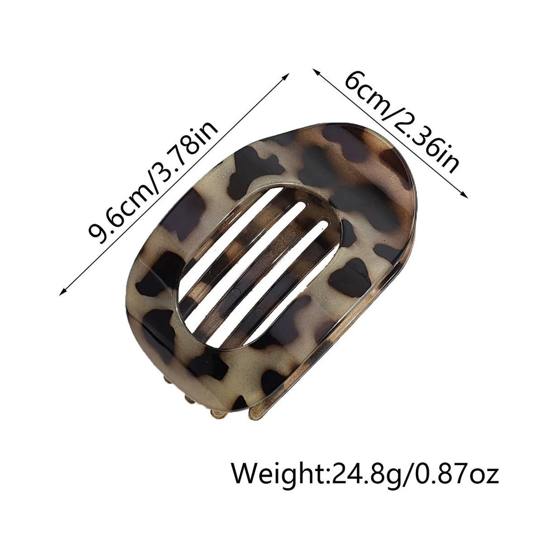 Oval Flat Hair Claw Clip - Matte Duckbill Clip for Women