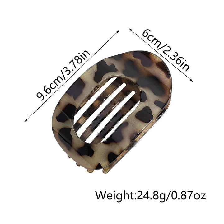 Oval Flat Hair Claw Clip - Matte Duckbill Clip for Women