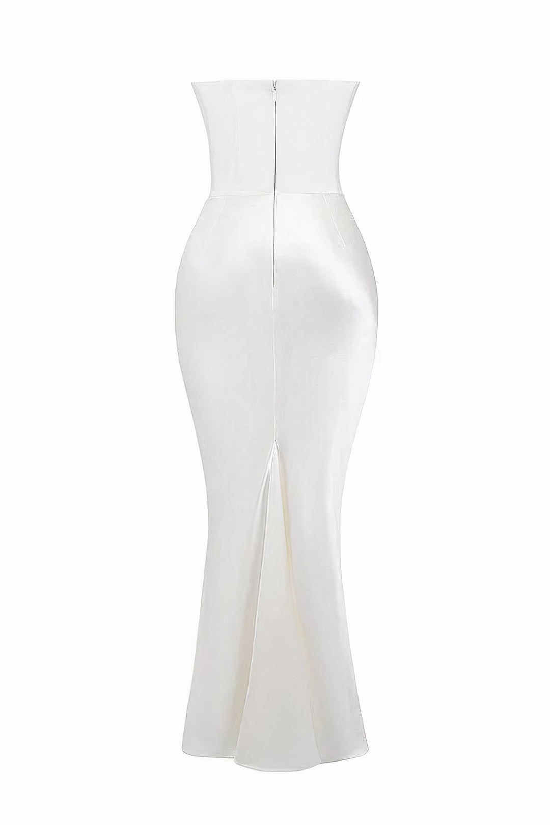 Graceful women's elegant corset dress, strapless bodycon silhouette, perfect for summer evening parties.