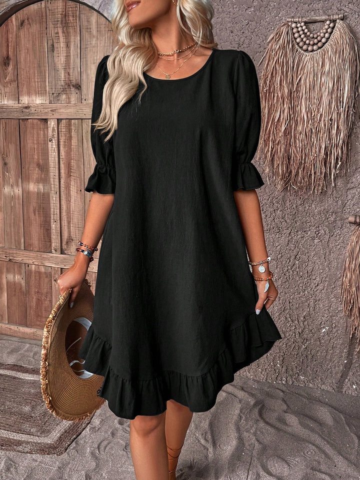 Daisy Tummy Covering Summer Dress - Women's V-Neck
