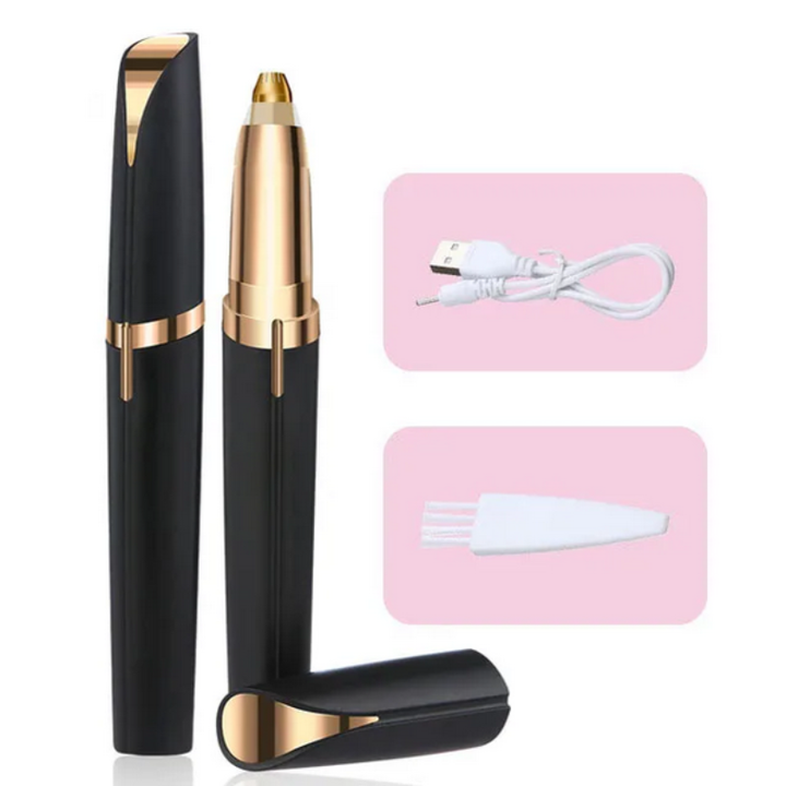 Gentle & painless electric eyebrow trimmer for sensitive skin. Achieve smooth, precise brows with this beauty tool.