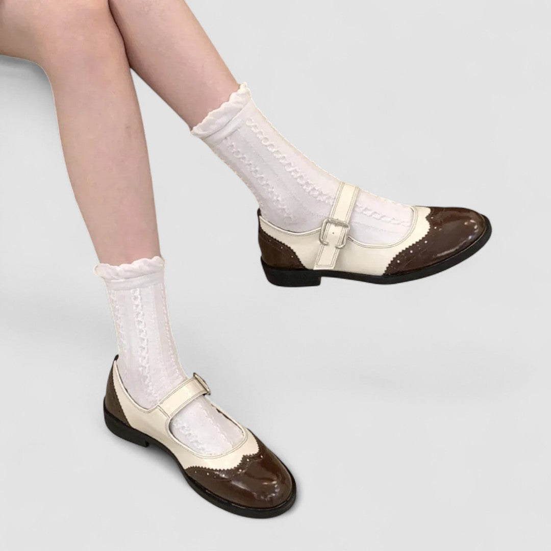 Elegant Mary Jane Shoes in Black, Brown