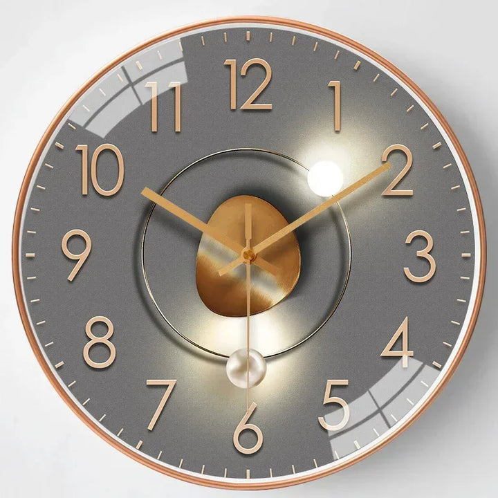 Rustic silent wall clock, a stylish home decor timepiece perfect for any room.