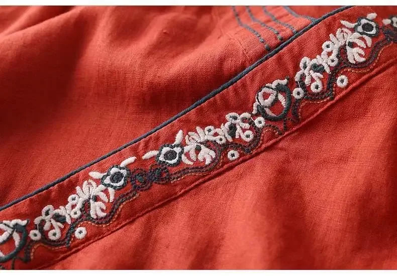 Lotus™ Relaxed Embroidered Blouse