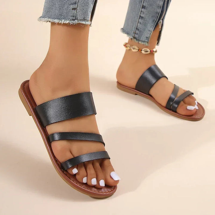 Women's Flat Sandals with Cushioned Comfort