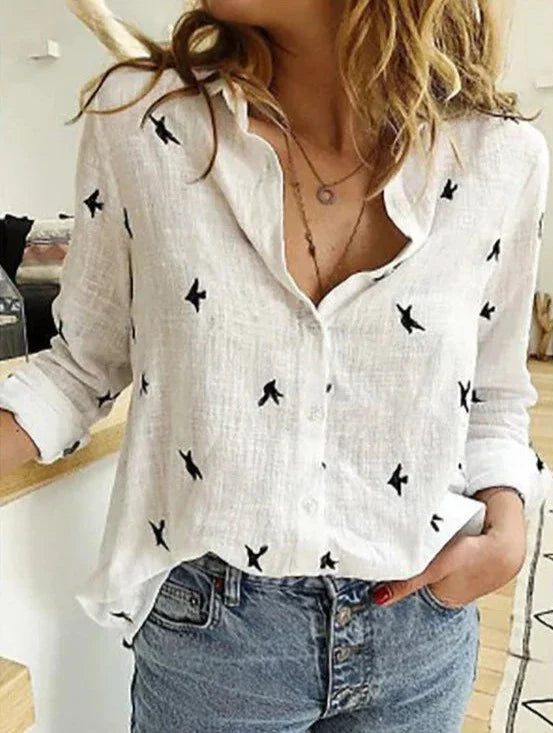 Women's Relaxed Linen Blend Shirt