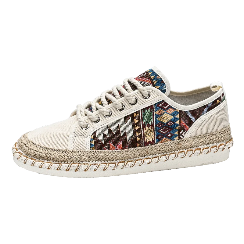 Aztec print men's sneakers, perfect for those seeking comfortable, unique style and adventure.