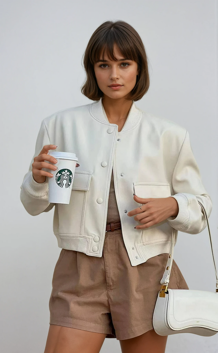 Women's Maven Cropped Bomber Jacket, perfect streetwear for casual style & layering.
