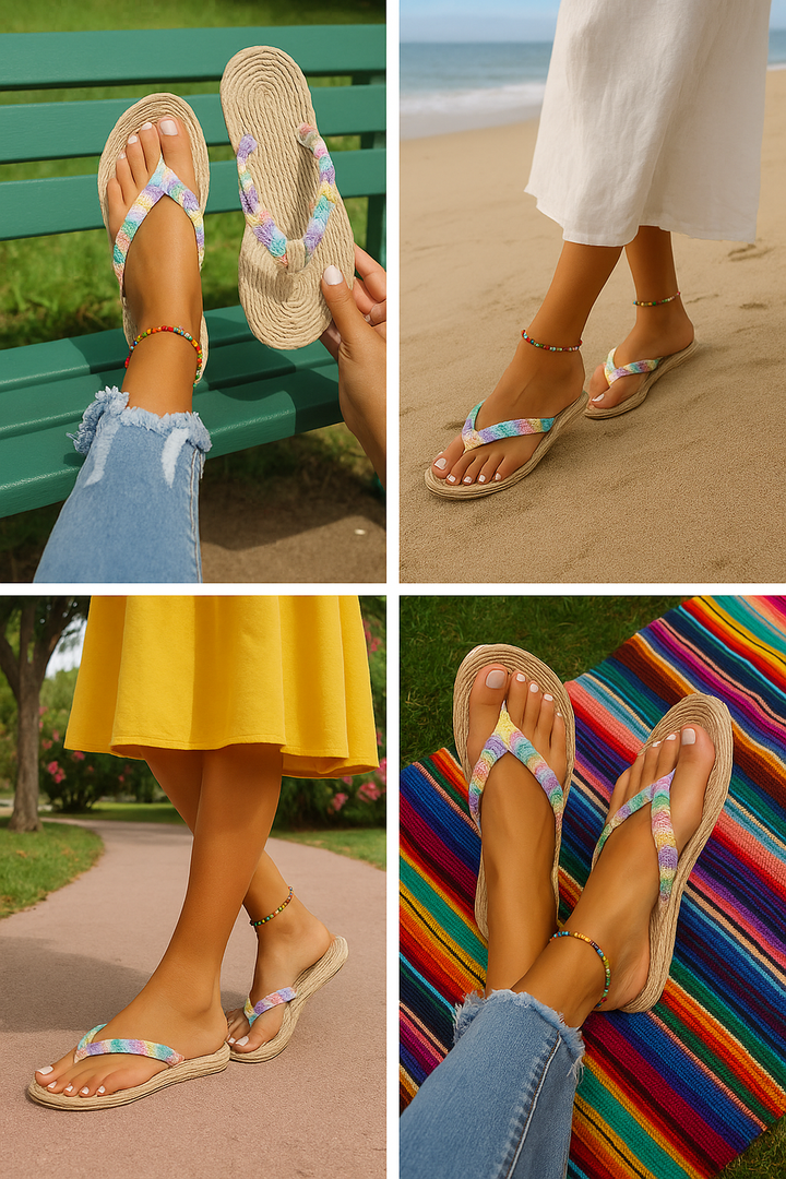 Women's Braided Flip Flops