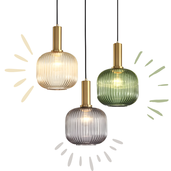 Decorative retro glass lamp, a timeless piece for interior lighting.
