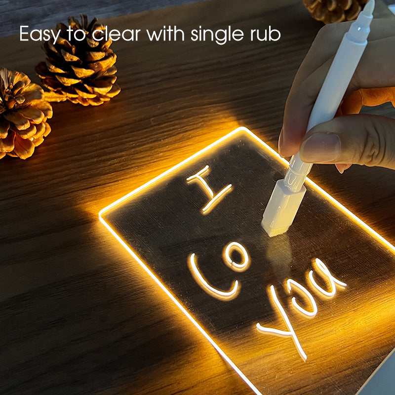 Nvroome LED note board for office tasks & communication. Dry erase acrylic, ideal for daily reminders.