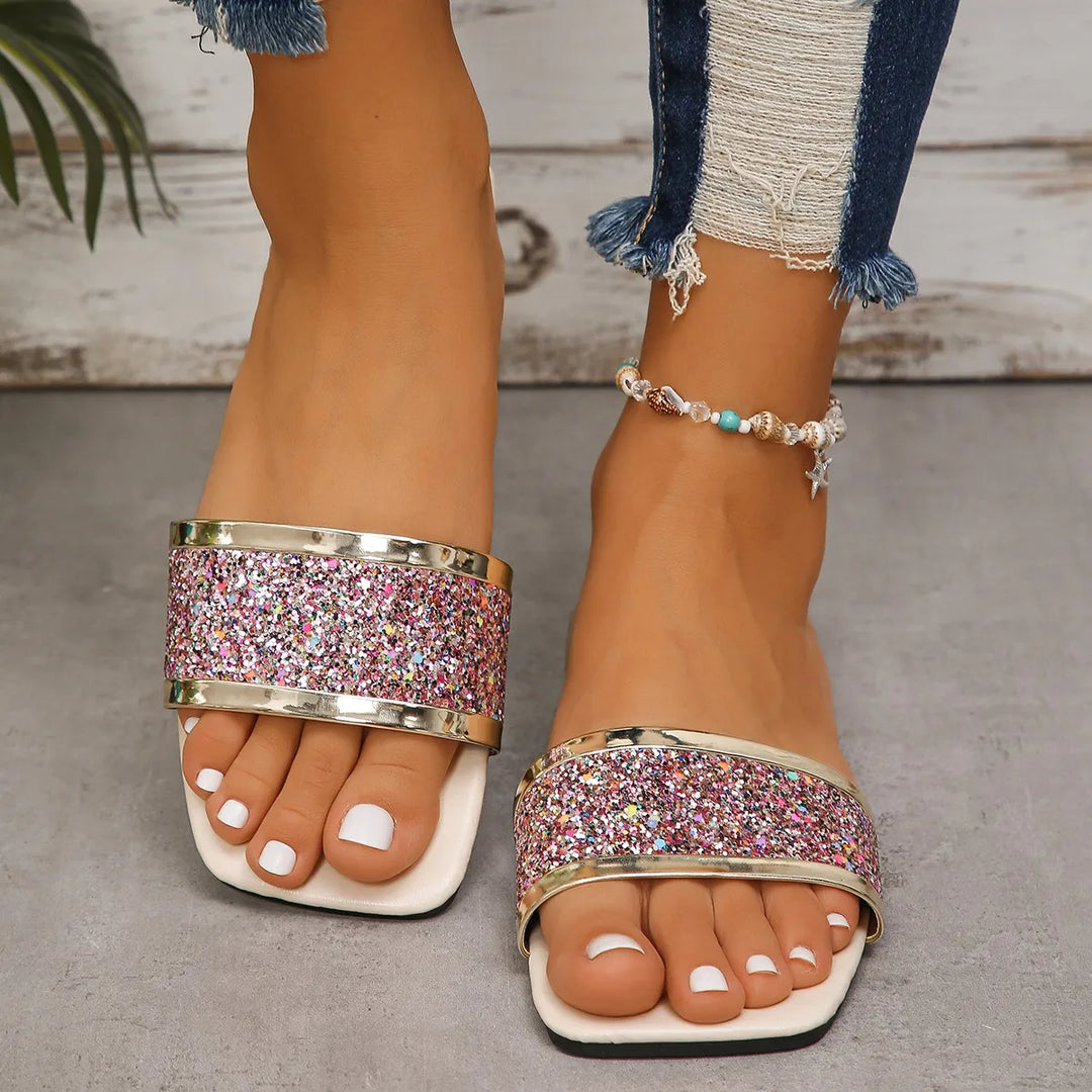 Women's Glitter Charm Sandals