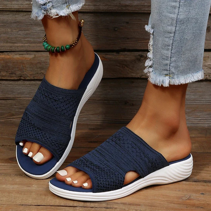 Women's orthopedic sandals with arch support for comfort & foot pain relief, ideal for daily wear & walking.