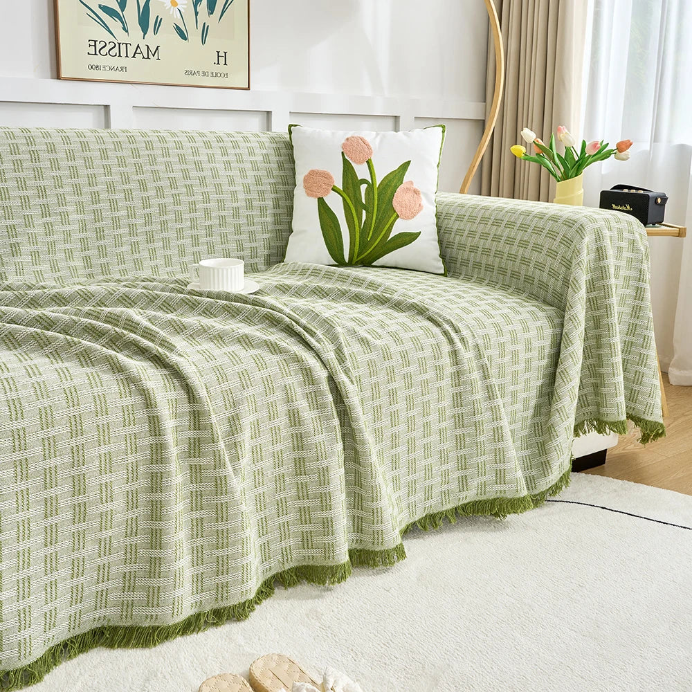 Majestix Extra Large Couch Protector for sofas. Reversible, pet friendly & machine washable furniture cover for home decor.