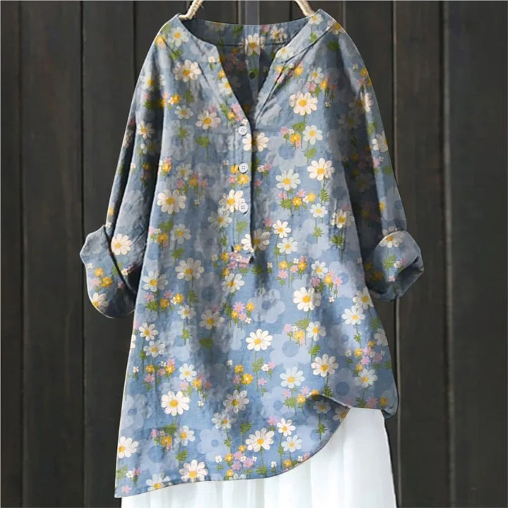 Elegant women's floral shirt, a chic and versatile everyday top for women's fashion.