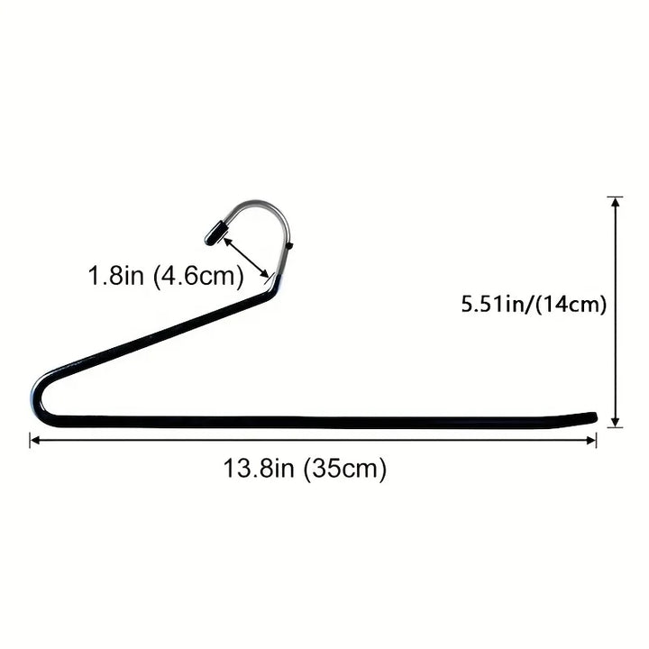 Open metal hangers for pants, trousers, jeans & skirts. Sturdy, space-saving design for efficient closet organization.