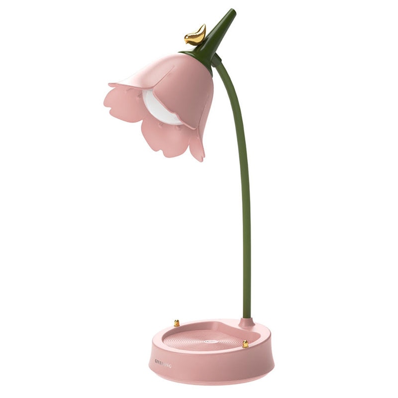 Portable LED floral lamp, dimmable, a thoughtful gift idea for desk or bedside use.