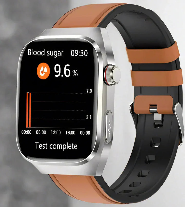Unisex fitness tracker with bright AMOLED screen. Monitor activities and health vitals with ease.
