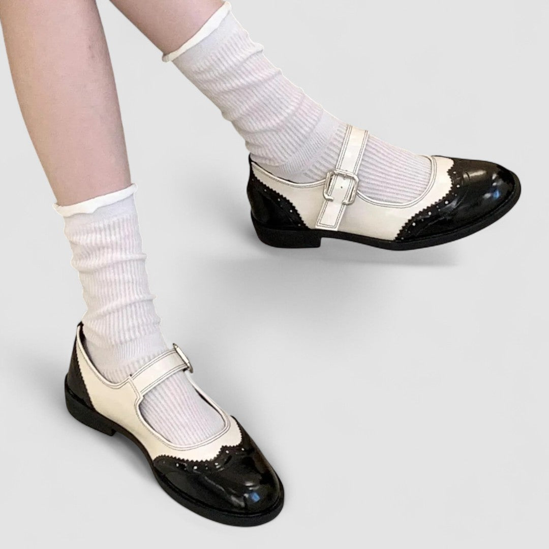 Elegant Mary Jane Shoes in Black, Brown