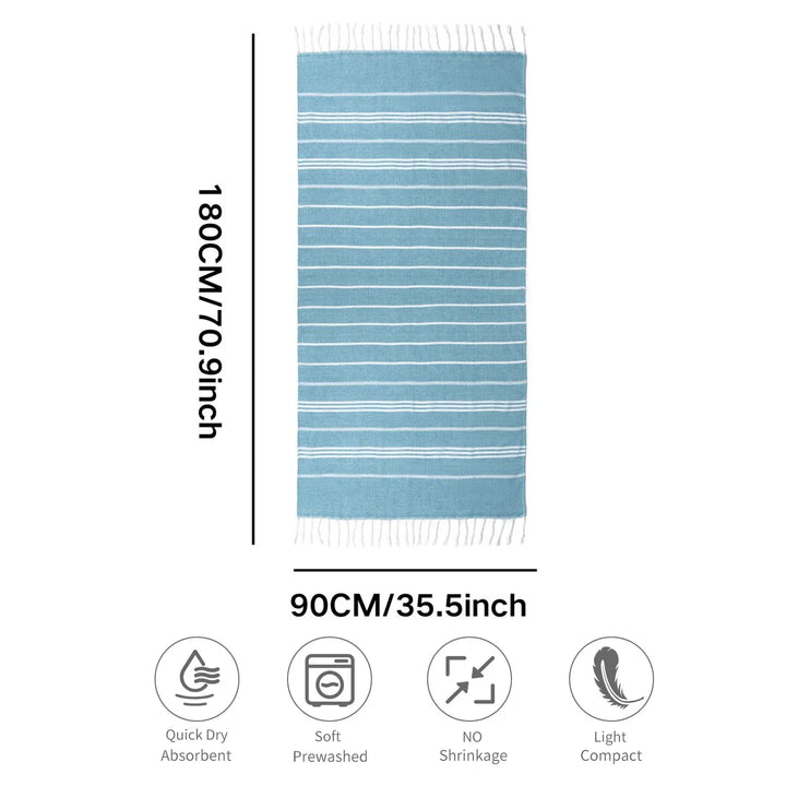 Striped Tassel Bath Towel