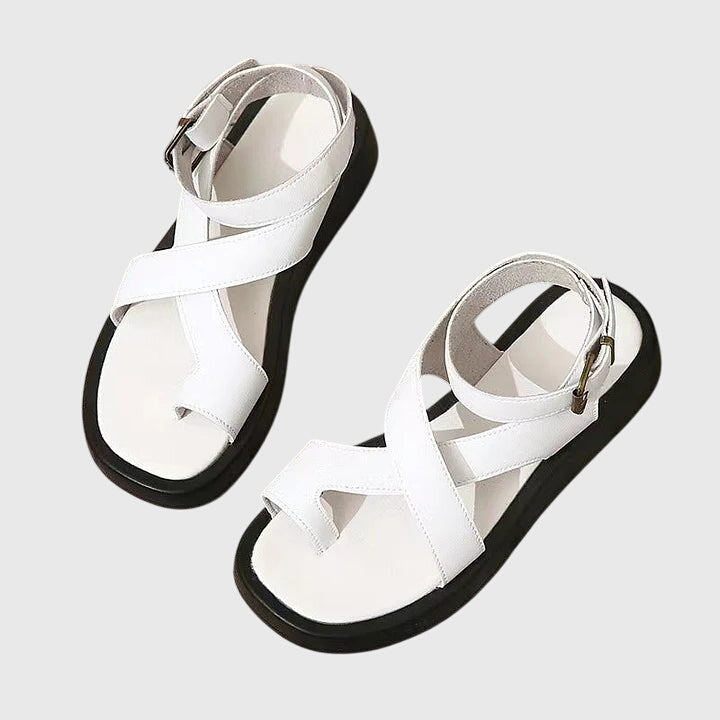 Comfortable women's platform gladiator sandals with a stylish strappy design, ideal for casual wear.