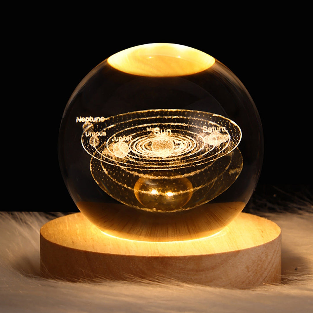 Crystal sphere LED night light, a charming and unique gift for any home.