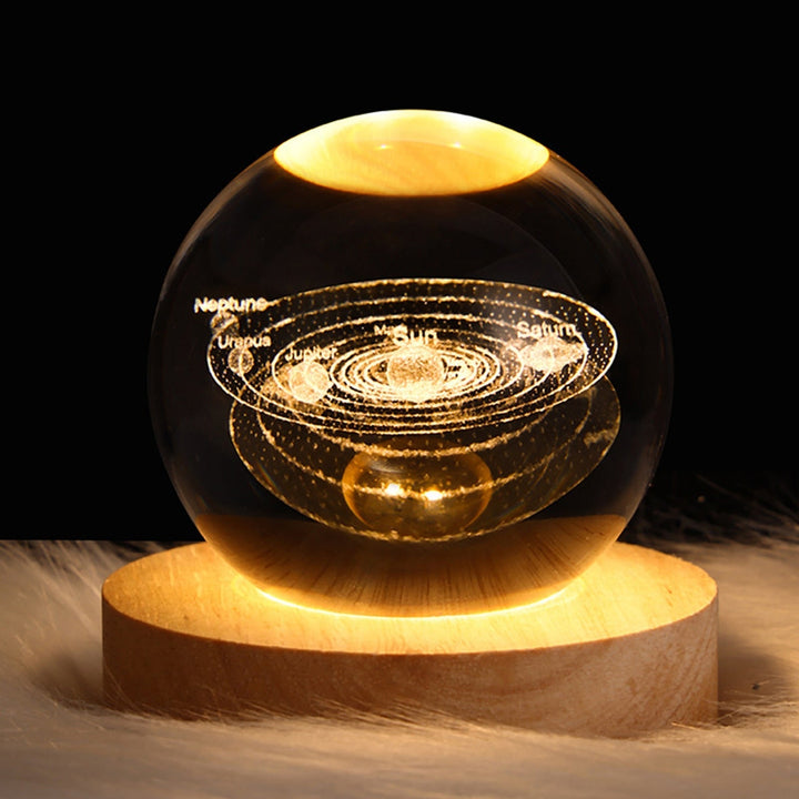 Crystal sphere LED night light, a charming and unique gift for any home.