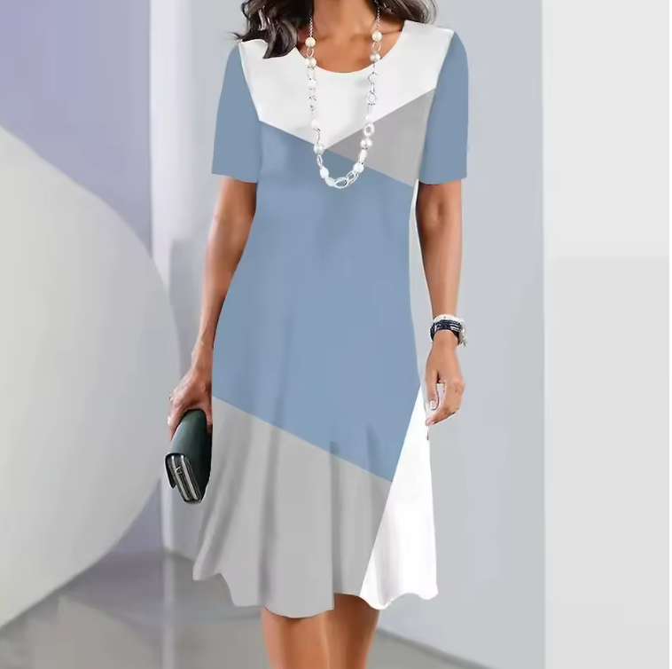 Colour Block Midi Dress - Women's