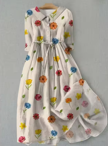Floral Button-Up Dress