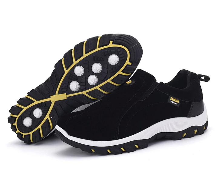 Men's walking shoes with advanced arch support, designed for orthopedic comfort & posture correction.